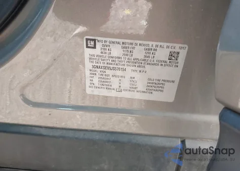 2018 Chevrolet Equinox Lt from USA, damaged, VIN 3GNAXSEV9JS576154